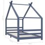 Kids Bed Frame Grey Solid Pine Wood 90x200 cm Image 7