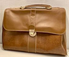 Stylish French Lancel Leather Briefcase Women's Bag