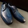 Genuine Stingray Leather Shoes  Navy Blue Image 7