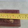 Small Charming Hand Carved Rosewood Box Instracted W / Brass Elephants Used. Image 2