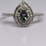Sterling silver (Sz: R) Peacock Tanzanite, White Zircon Ring in Rhodium Sterling 1.244 Ct. Image 7