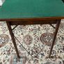 Hand restored antique folding card table with green baize Image 5