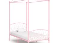 main image for ad Canopy Bed Frame Pink Metal 100x200 cm
