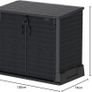 Cedargrain StoreAway 850L Plastic Garden Storage Shed - Outdoor Storage Shed, Wheelie bin box, Durable Construction, Ideal for Tools, BBQs & 2x 120L Garbage Bins, 130x74x110 cm, Dark Grey Image 8