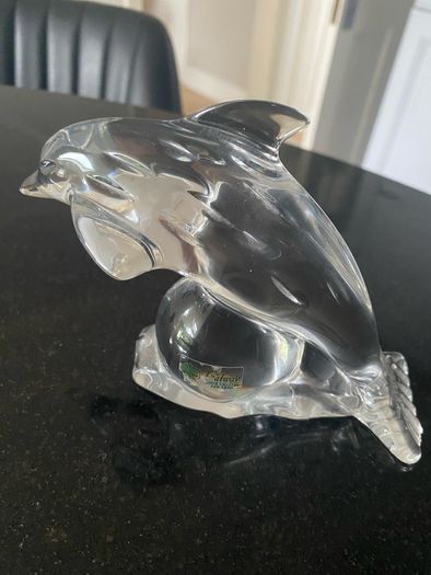 Galway Crystal Glass jumping Dolphin