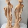 Vintage Matching pair of faux Ivory Oriental Style figures Image 2