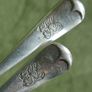 Antique Victorian-era Floral Silver Plate Butter Knifes Image 8