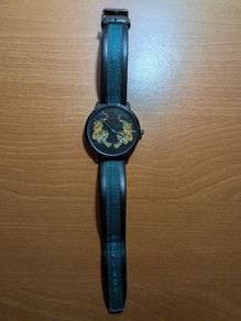 River Island tiger design men's watch on fabric strap
