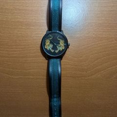 River Island tiger design men's watch on fabric strap