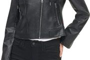 Levi's women's classic motorcycle jacket, jersey hood jacket made of faux leather, 2XL