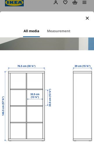 Ikea Kallax 2x4 Storage including baskets