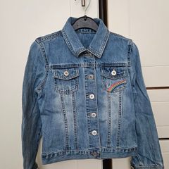 Girls blue washed denim jacket
