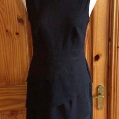 Dressbarn collection black tiered pencil dress pearl neckline Us 6 Uk 10 postage included