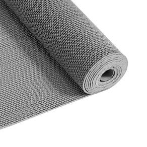 PVC Drainage Mat 3 x 16.4ft, Non-Slip Commercial Floor Mat Roll, Water Drainage Matting for Indoor & Outdoor Use, Restaurant, Pool, Patio, Bathroom, Grey