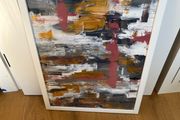 Modern Abstract Canvas in White Frame (Original Artwork)
