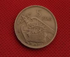 1957 5 Peseta coin for sale - (mintage date 1971)