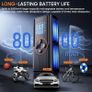 Inflator Air Compressor 8000mah, 150PSI Cordless Car Tyre Inflator, Portable USB Rechargeable Electric Bike Pump with Digital Display & LED Light, Auto Shutoff, for Car, Motorcycle, Bike, Ball Image 3
