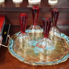 Vintage Artland Prescott Ruby Wine Glasses