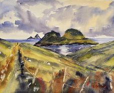st finians bay watercolour
