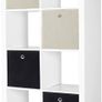 Set of 6 Foldable Storage Boxes, Fabric Storage Cubes, Clothes Organiser, Toy Bins with Grommet, 30 x 30 x 30 cm, for Bedroom, Living Room, Black Image 5