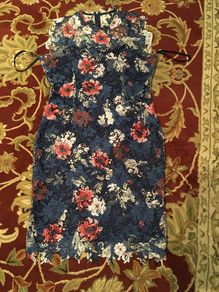 Beautiful Floral Paper Dolls Dress size -14