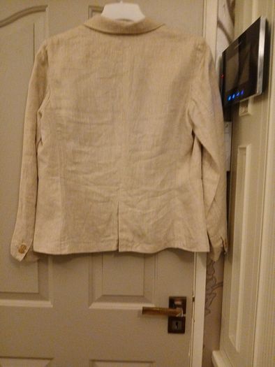jacket  massimo dutti oatmeal /beige linen jacket 12