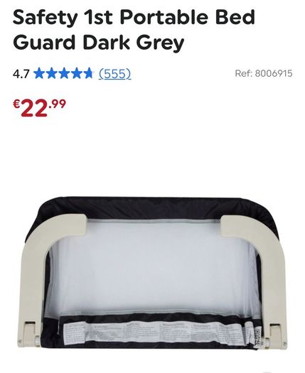 Set of two Portable bed safety frames