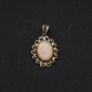 Vintage Ornate Sterling Silver Opalite Pendant Image 10
