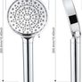 Hard Water Filter Shower Head with 6 Spray Modes, High Pressure Water Saving Shower Head with 20 Layers Filtration, Power Shower Heads with Showerhead Filter for Residual Chlorine Remove, Chrome Image 3
