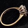 Vintage 9 ct gold sapphire and diamonds ring Image 4