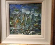 Abstract Palette Oil Painting by Gerard Mc Gourty,MillRace Gallery,Blackrock.