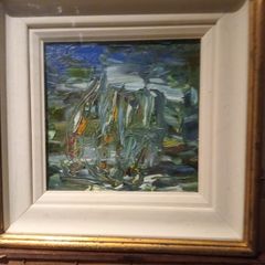 Abstract Palette Oil Painting by Gerard Mc Gourty,MillRace Gallery,Blackrock.