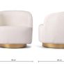Modern White Lamb Soft Faux Wool Armchair Image 4