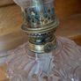 Antique French large pink glass oil lamp works Image 4