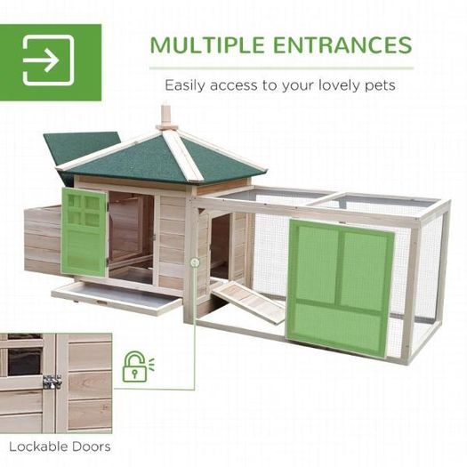 Chicken Coop with Run & Nesting Box
