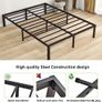 King Size Bed Frame, 36cm High Metal Platform Bed Frames Kingsize with Storage Under Bed/Steel Slats Mattress Base, No Box Spring Needed, Enhanced Support Noise Free, Black Image 5
