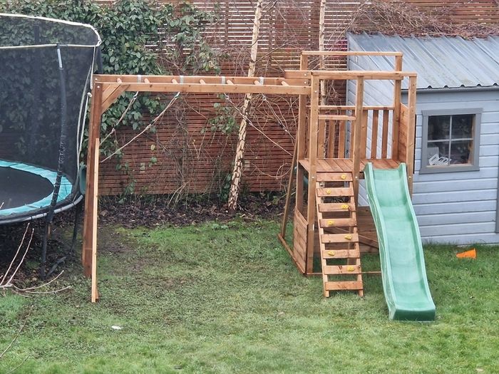 swing set and slide