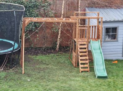 swing set and slide