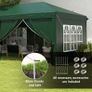 3 x 6m Pop-Up Gazebo, with Curtain Walls and Windows - Dark Green Image 4