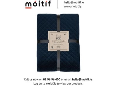 Navy Bed Throw - 1300x2700mm