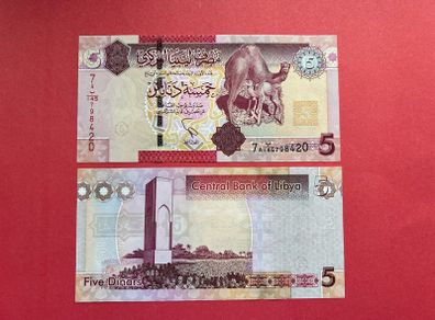 Libya  5 Dinars  2012    ( uncirculated ) Pick  77a.