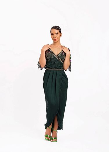 Lollies Embellished Midi Curve Dress
