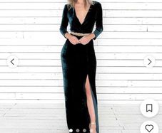 Folkster Loni Gown - Forest Green Size M