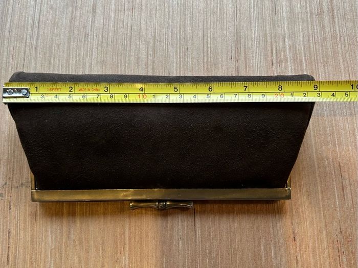 Vintage Suede Leather Clutch Bag