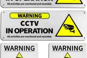 4-Pack CCTV In Operation Sign
