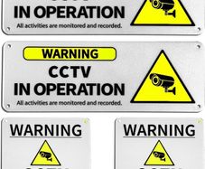 4-Pack CCTV In Operation Sign