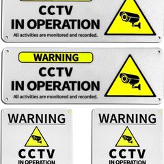 4-Pack CCTV In Operation Sign