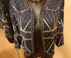 Women's Sequined Navy Dressy Jacket NWT