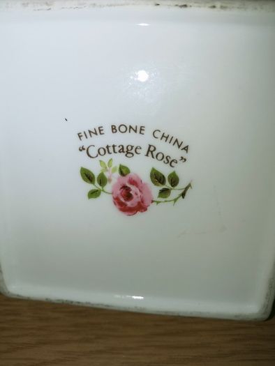 Vintage Porcelain  "Cottage Rose" Telephone Miniature