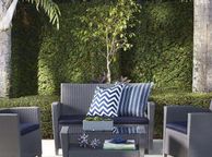 main image for ad Cosco Malmo 4PC Patio Set - Grey w/ Navy Cushions - 88529GBLEUK
